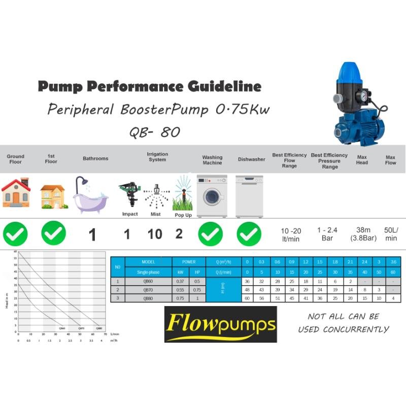 Flowpump Peripheral water pump Kit 0.75kw