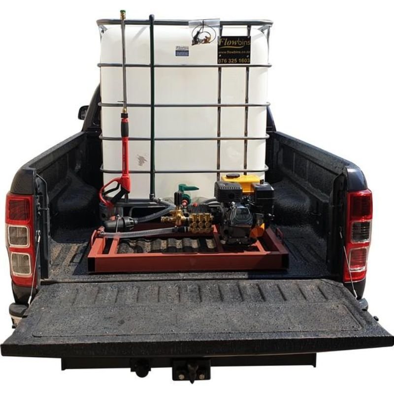 1000l Mobile High Pressure Washer 6.5hp-petrol-186-bar Flowbin unit