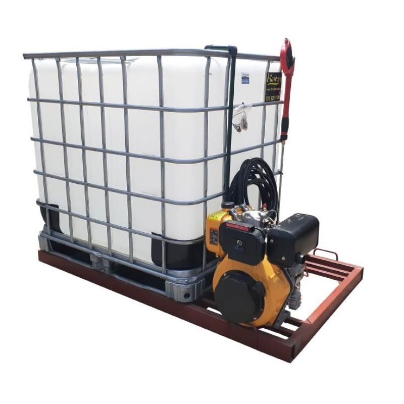 1000l Mobile High Pressure Washer 10hp-diesel-241-bar Flowbin unit