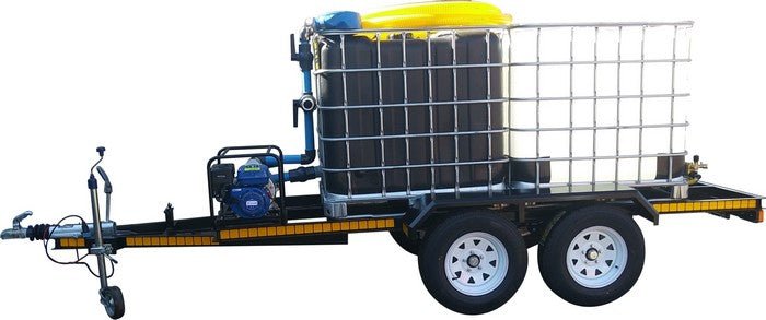 Honey sucker 1000lt Flowbin with 1000lt 186bar pressure washer, double axle braked trailer unit -Price On Request