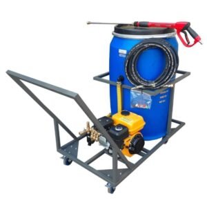 210lt Mobile Pressure Washer Trolley 6.5hp-petrol-186bar