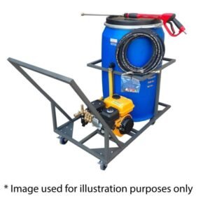 210lt High Pressure Washer Trolley Unit 13hp-petrol-248bar