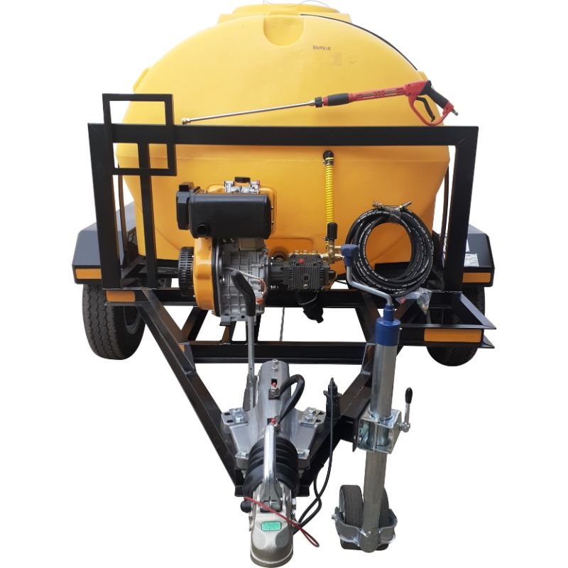 2500l High Pressure Washer trailer 241bar-diesel braked