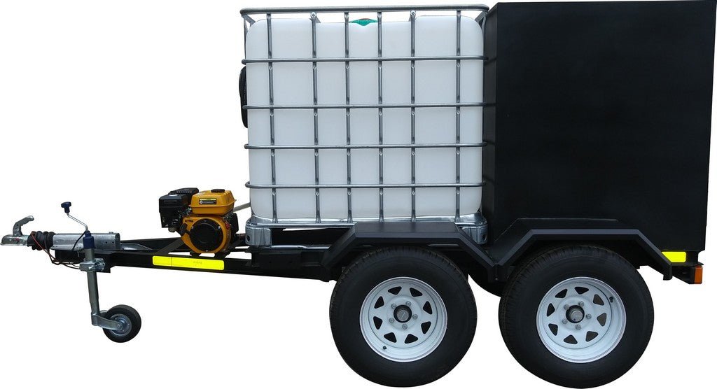 Pressure washer 186bar with steel cabinet 1000lt Flowbin , double axle braked trailer unit - Price On Request
