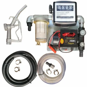 70lt – 12v Diesel pump kit with transparent dirt filter – Fully assembled on wall-mount plate for sale in South Africa - SME Warehousing Solutions