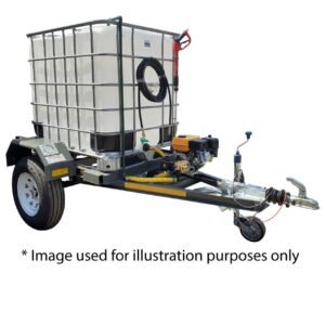 1000l High Pressure Washer trailer 248bar-petrol unbraked