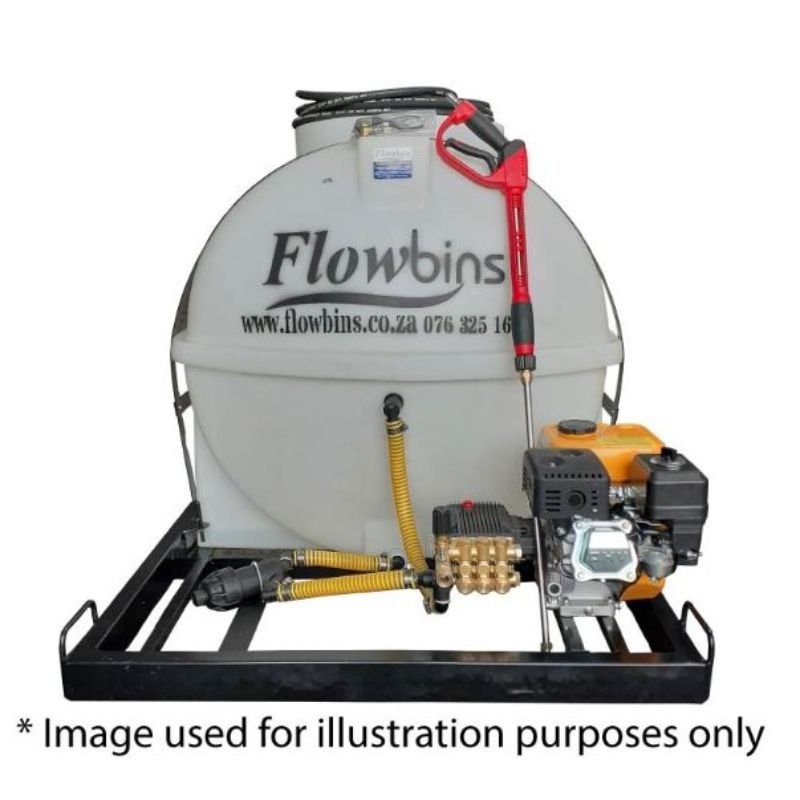 650l Mobile High Pressure Washer 13hp-Petrol-248bar