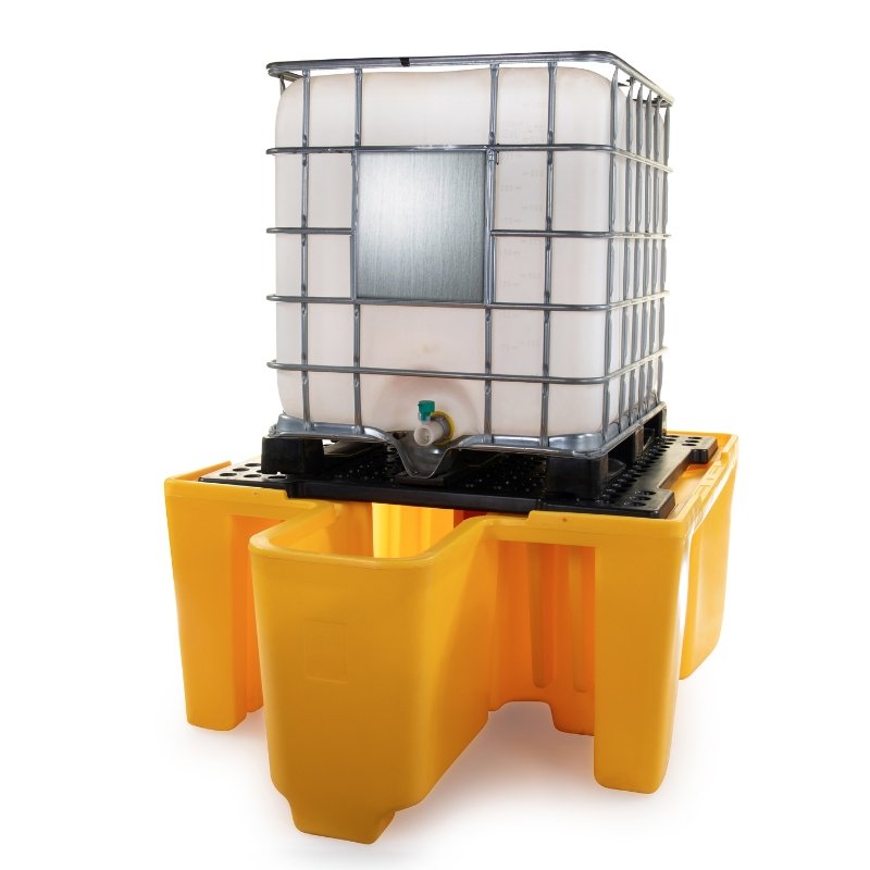 Single IBC Spill Containment Pallet With Integrated Dispensing Area (1120L Capacity) for sale in South Africa – SME Warehousing Solution
