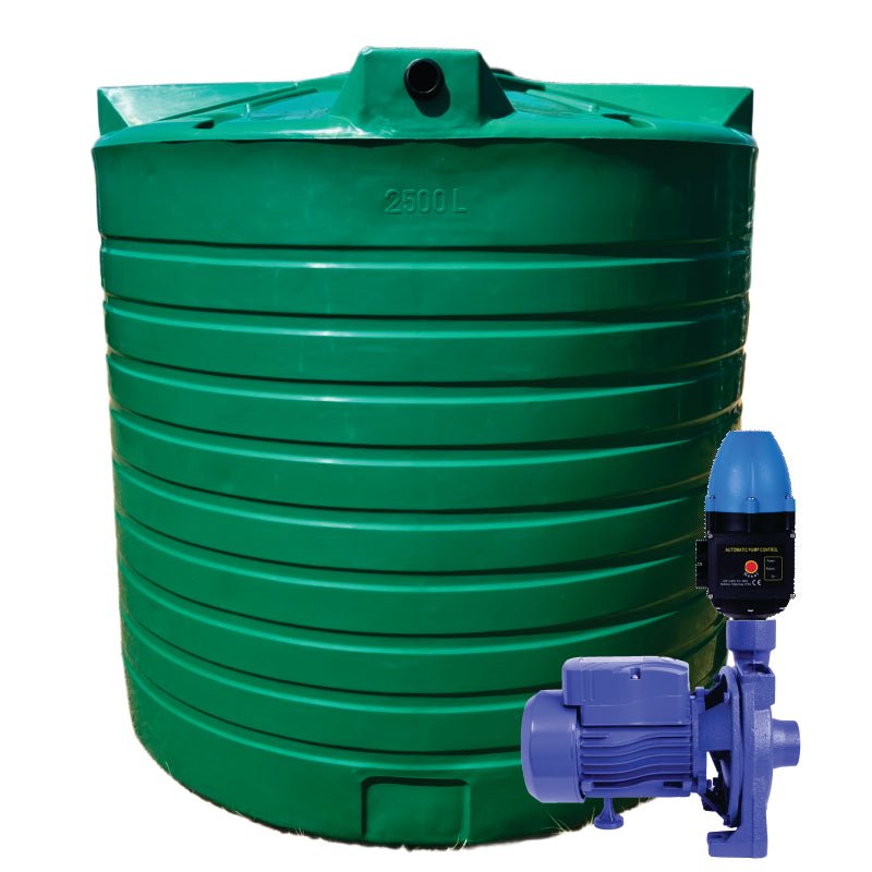 10 000l Water tank and 0.75kw Monoblock Water Pump & Controller