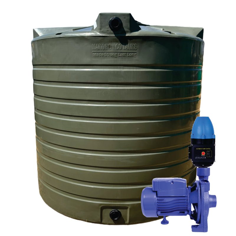10 000l Water tank and 0.75kw Monoblock Water Pump & Controller