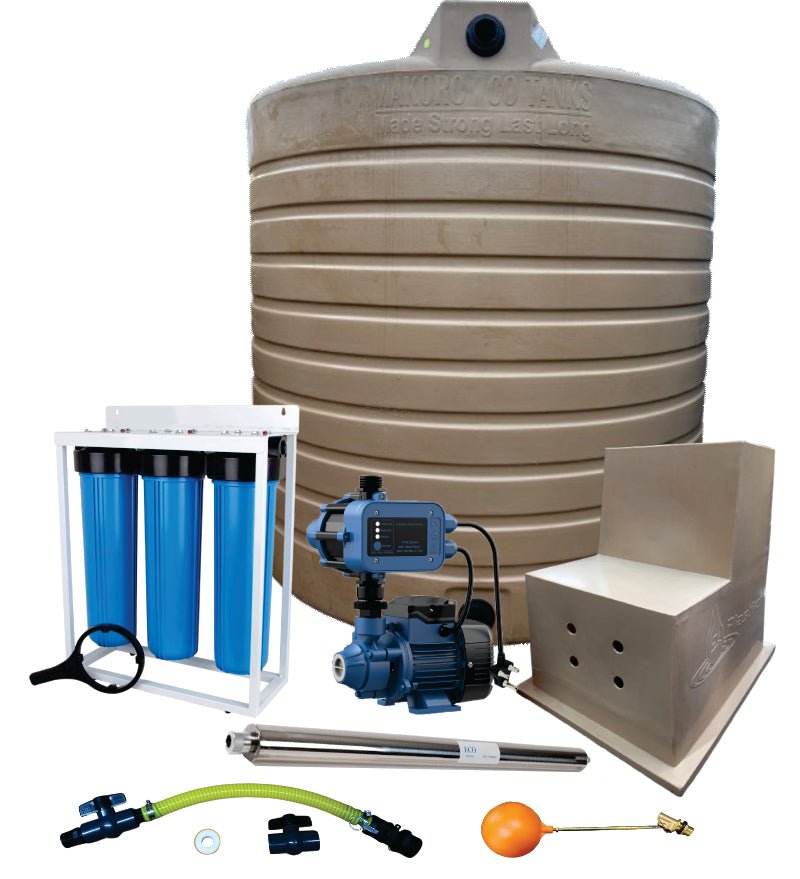 Water tank Combo Full House: 5000l Water tank & 0.37kw Econo Peripheral Water Pump