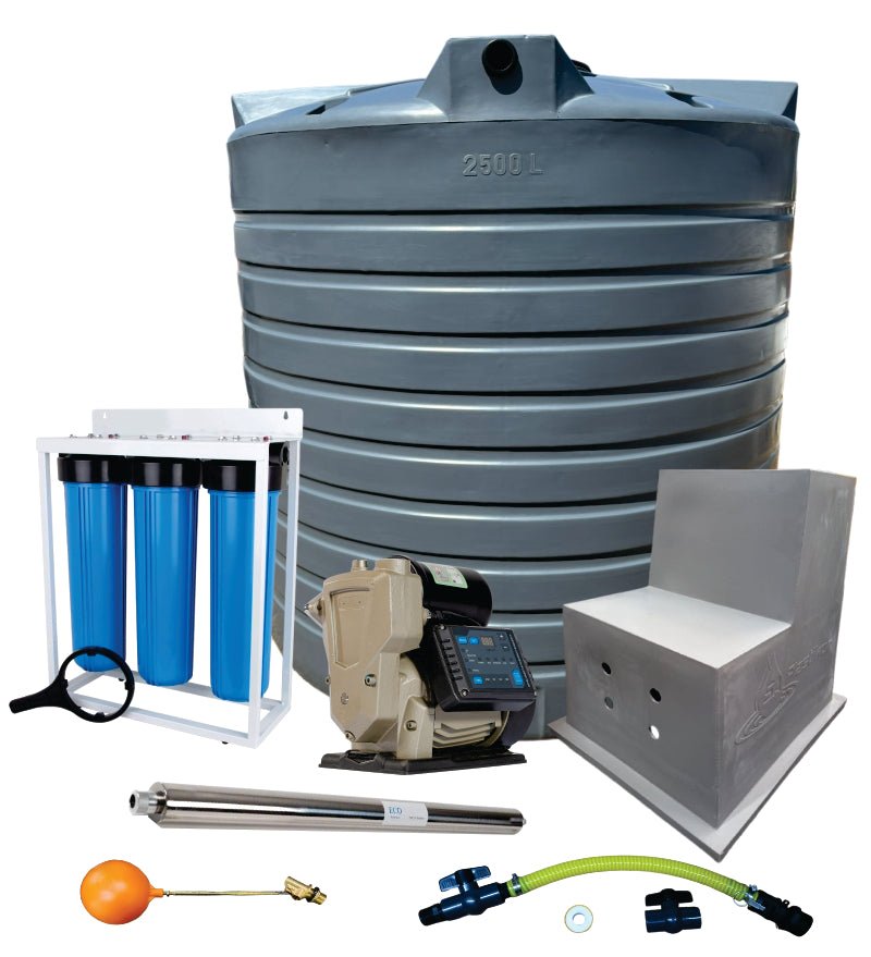 Water tank Combo Full house: 10 000l Water tank & VSP 1.5KW Booster Pump System (with VSD)