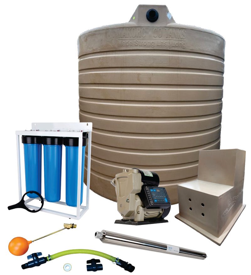 Water tank Combo Full House: 5000l Water tank & VSP 1.5KW Booster Pump System (with VSD)