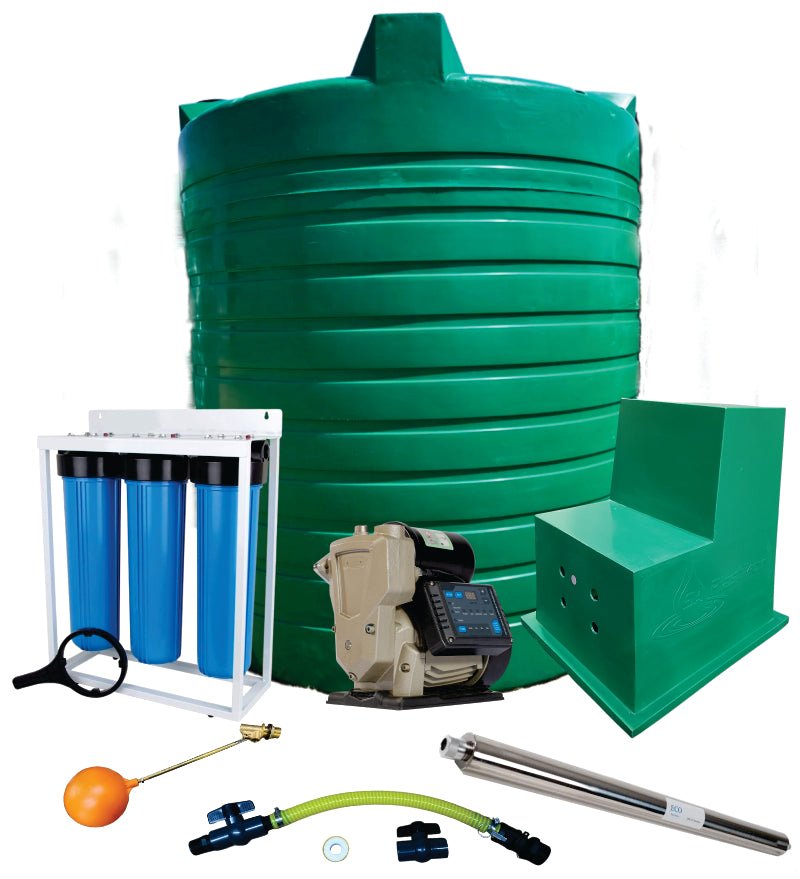 Water tank Combo Full house: 10 000l Water tank & VSP 1.5KW Booster Pump System (with VSD)