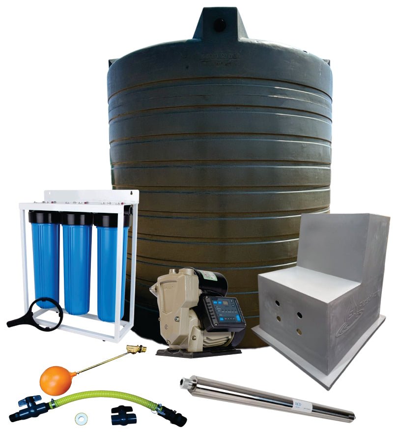 Water tank Combo Full House: 15 000l Water tank & VSP 1.5KW Booster Pump System (with VSD)