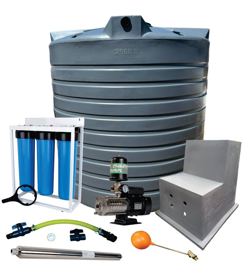 Water tank Combo Full House: 5000l Water tank and 1.5kw Intelli VSD Booster pump