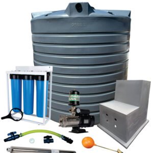 Water tank Combo Full House: 2500l Water tank and 0.75kw Intelli VSD Booster pump