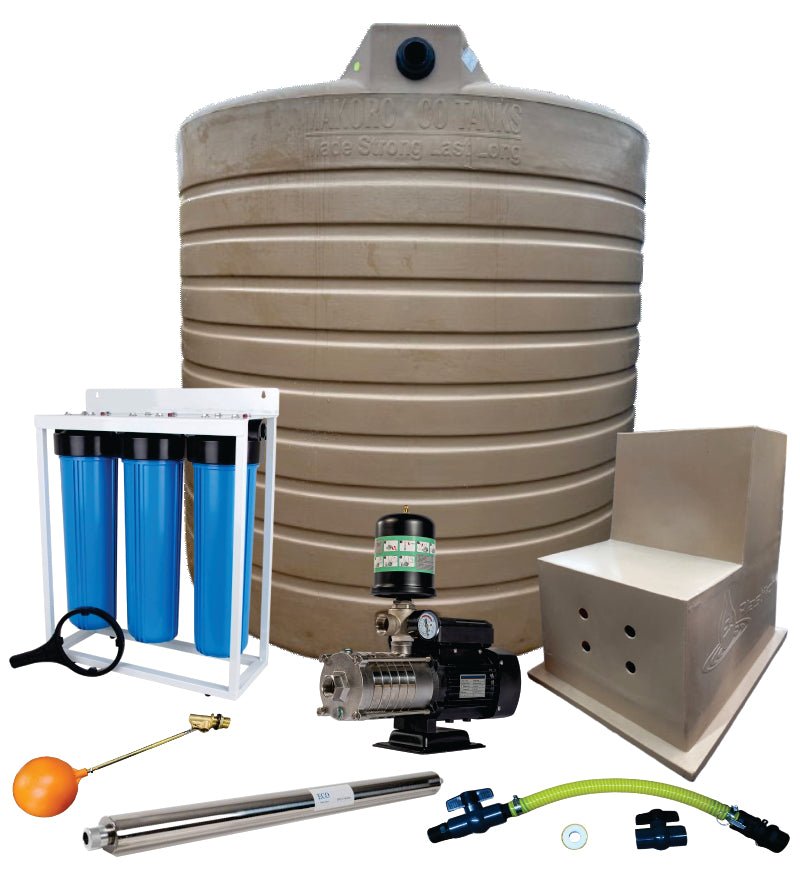 Water tank Combo Full House: 2500l Water tank and 1.5kw Intelli VSD Booster pump