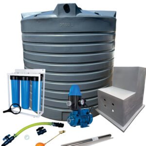 Water tank Combo Full House: 15 000l Water tank & 0.75kw Peripheral Water Pump