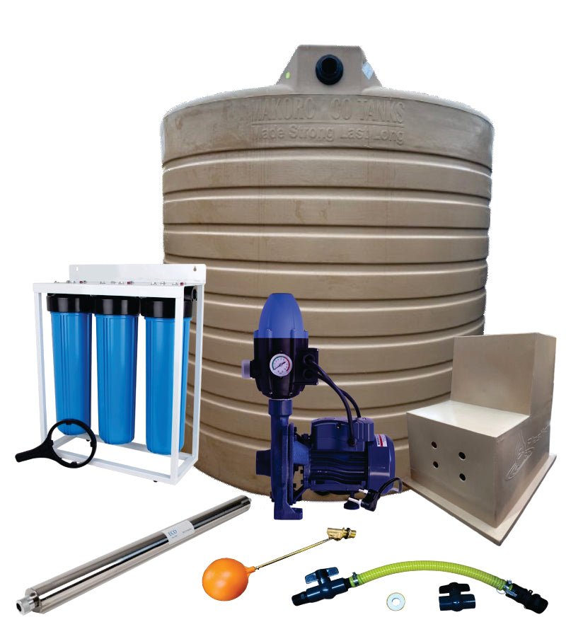 Water tank Combo Full House: 10 000l Water tank & 0.55kw Flowpump Monoblock Water Pump