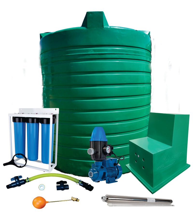 Water tank Combo Full House: 15 000l Water tank & 0.75kw Peripheral Water Pump