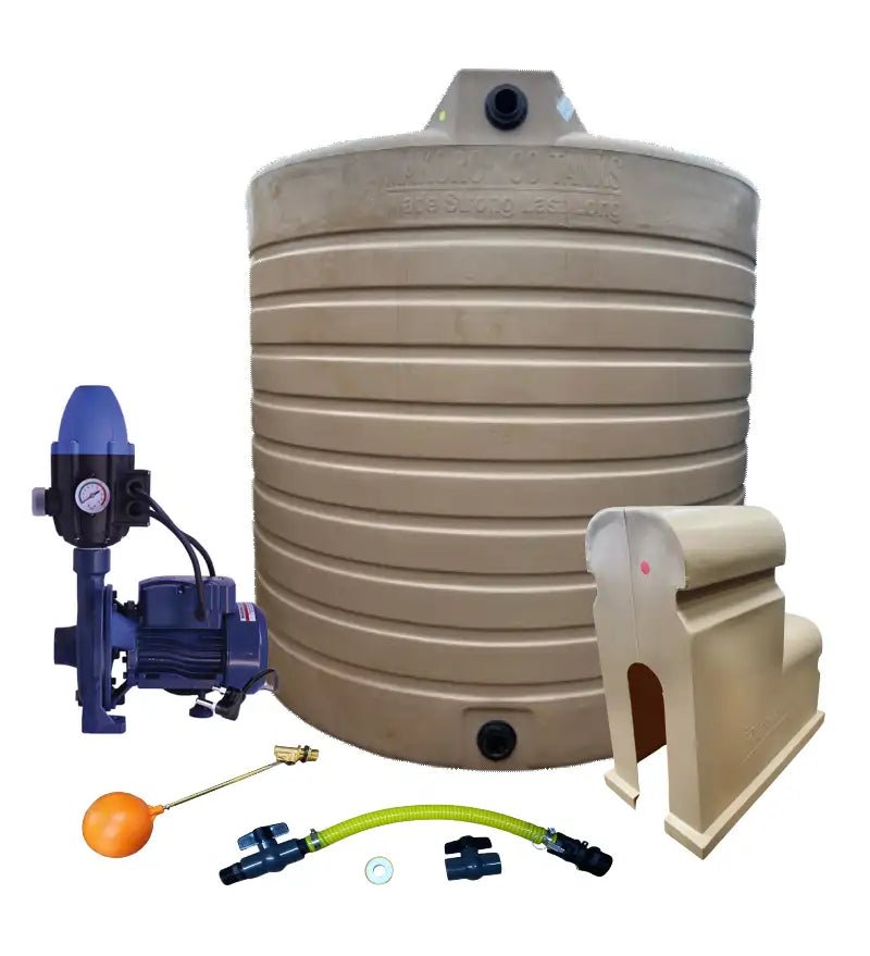 Water tank Combo Executive: 2500l Water tank & 0.55kw Flowpump Monoblock Water Pump