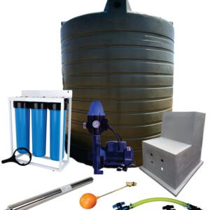 Water tank Combo Full House: 15 000l Water tank & 0.75kw Monoblock Water Pump kit
