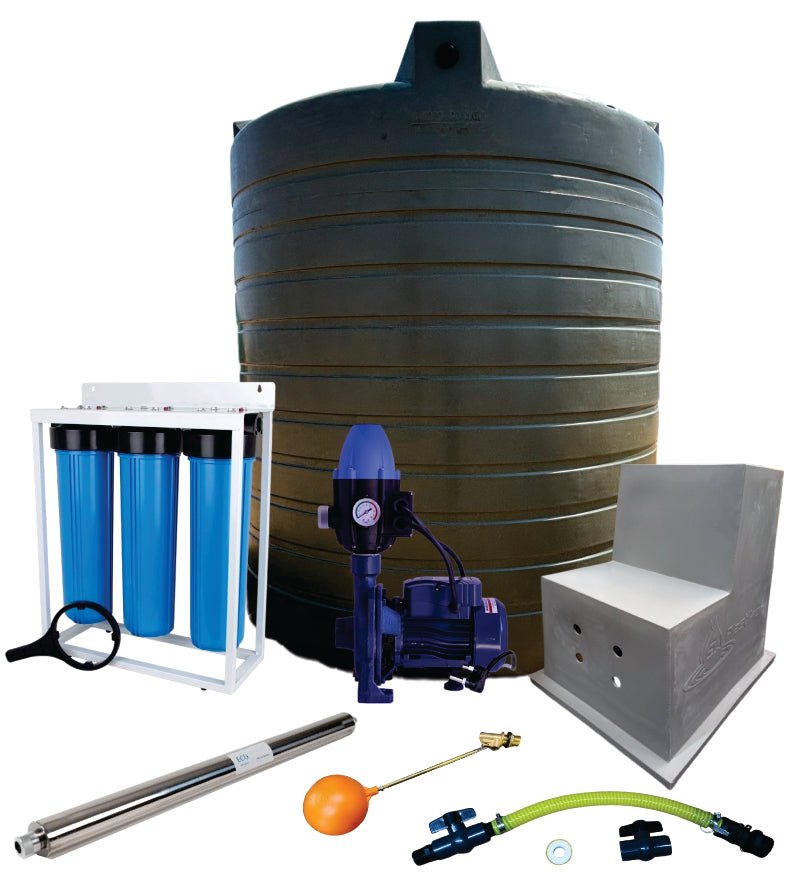 Water tank Combo Full House: 10 000l Water tank & 0.55kw Flowpump Monoblock Water Pump