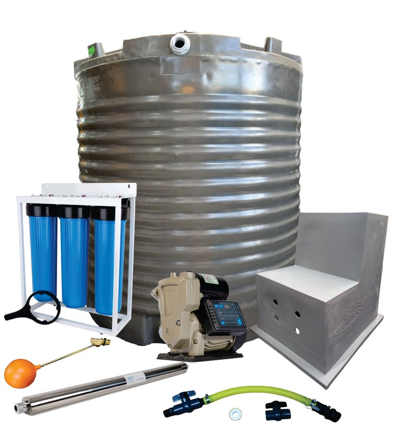 Water tank Combo Full House: 2200l Water tank & VSP 1.5KW Booster Pump System (with VSD)