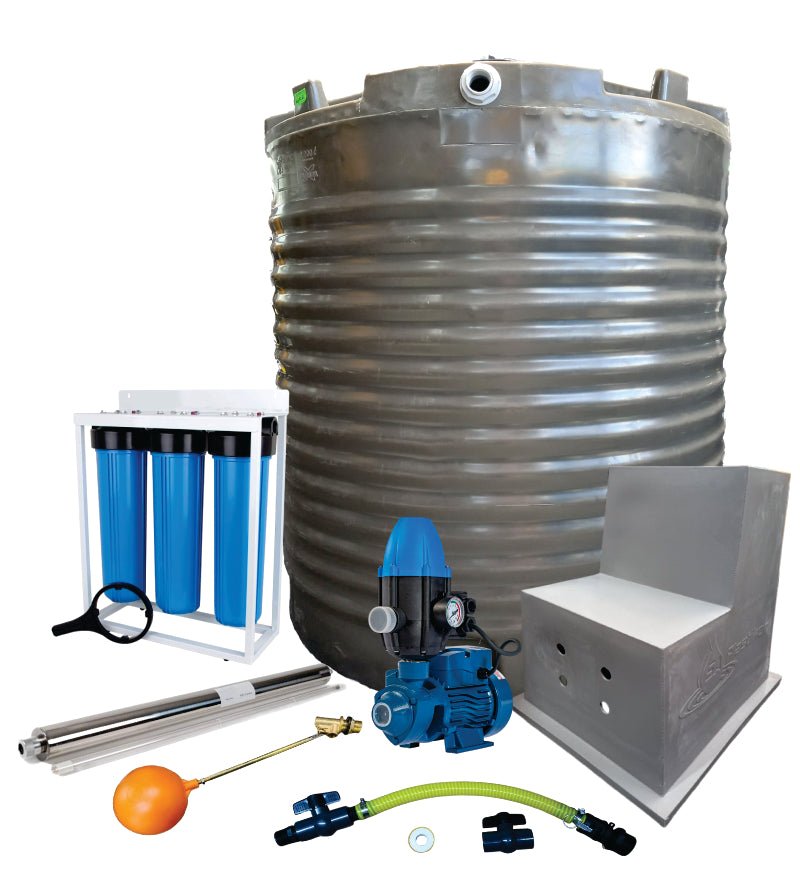 Water tank Combo Full House: 2200l Water tank & 0.37kw Peripheral Water Pump