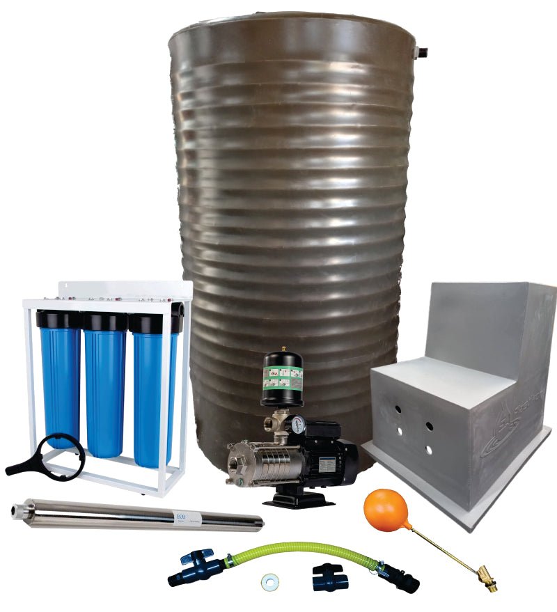 Water tank Combo Full House: 1000l Water tank & 0.75kw Intelli VSD Booster pump