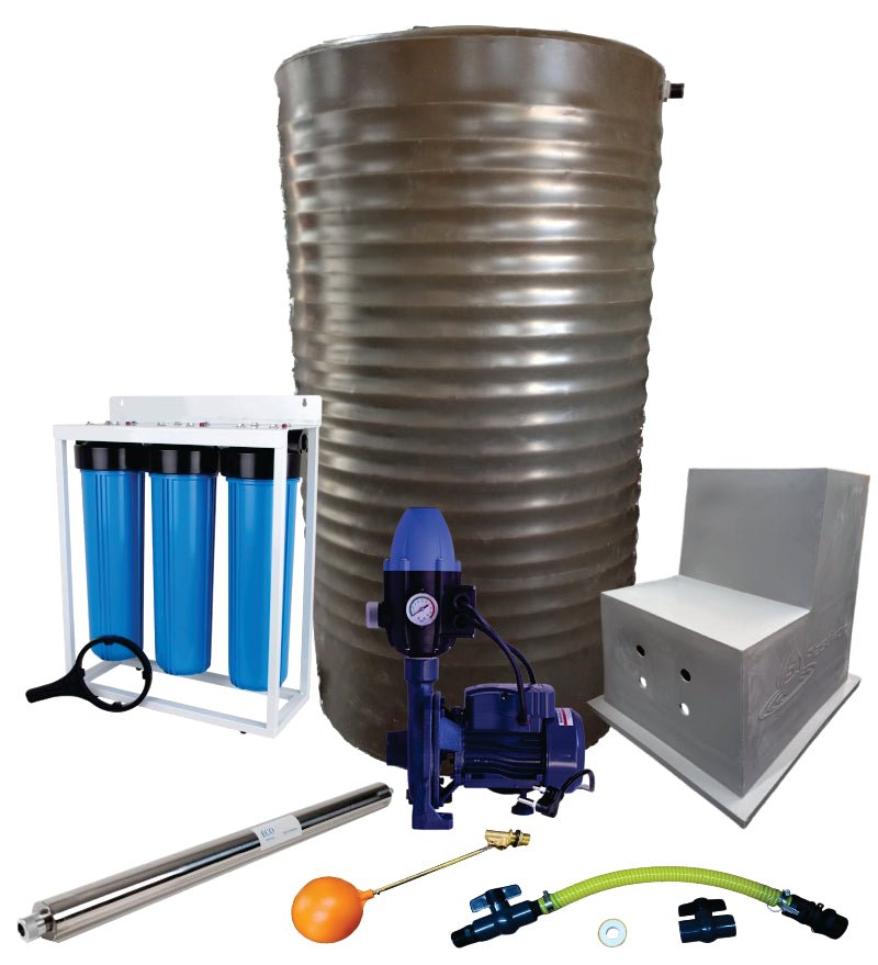Water tank Combo Full House: 1000l slim tank & 1.1kw Monoblock Water Pump kit