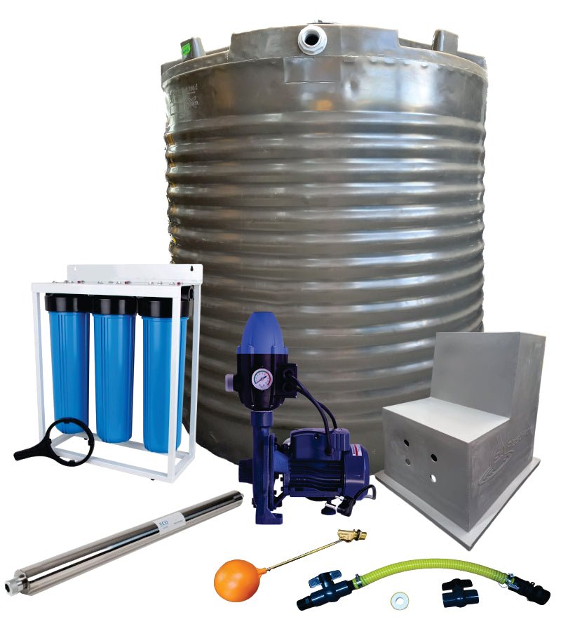Water tank Combo Full House: 2200l tank & 0.55kw Monoblock Water Pump kit