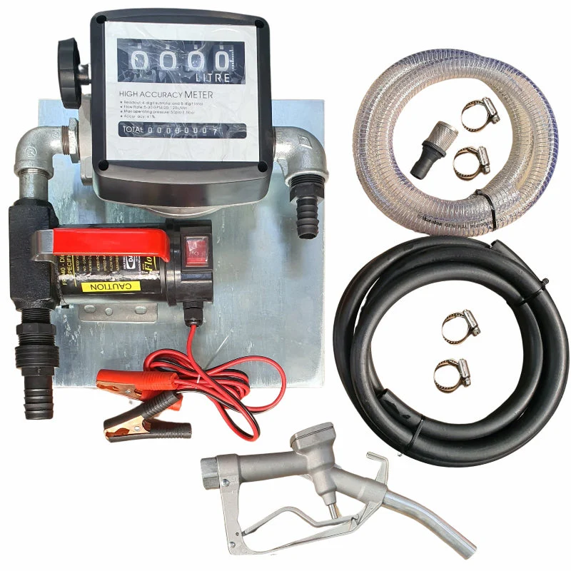 40lt – 12v Diesel Pump Kit – Fully assembled on wall-mount plate for sale in South Africa - SME Warehousing Solution