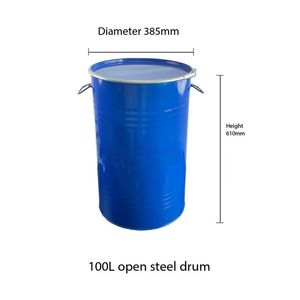 New 100 Litre Open Top Steel Drum for sale in South Africa – SME Warehousing Solution