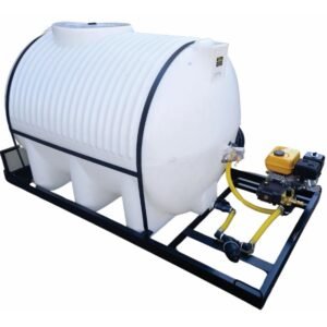 1000l Mobile High Pressure Washer 6.5hp-diesel-186-bar horizontal unit