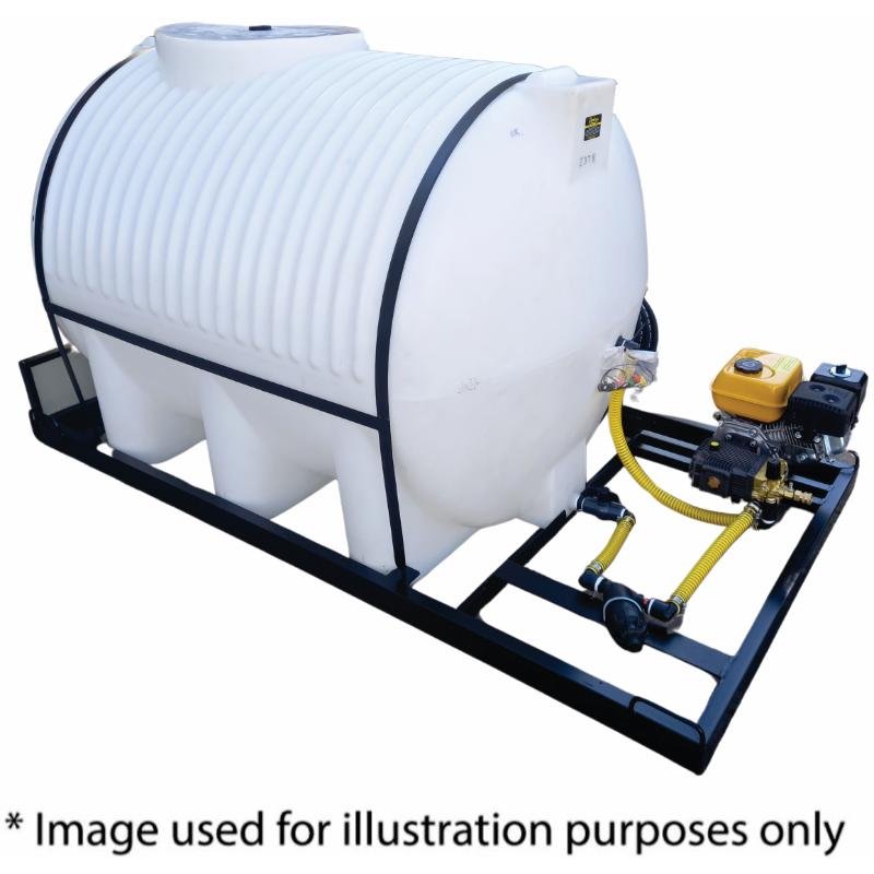 1000l Mobile High Pressure Washer 2.2kw-220v-100bar hoizontal unit