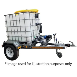 1000l Water Bowser trailer 7bar-3-outlet Flowbin braked for sale in South Africa - SME Warehousing Solutions