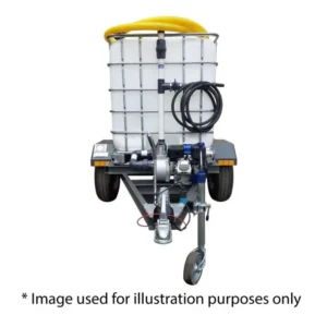 1000l Water Bowser trailer 9.5bar-1-outlet Flowbin braked for sale in South Africa - SME Warehousing Solutions